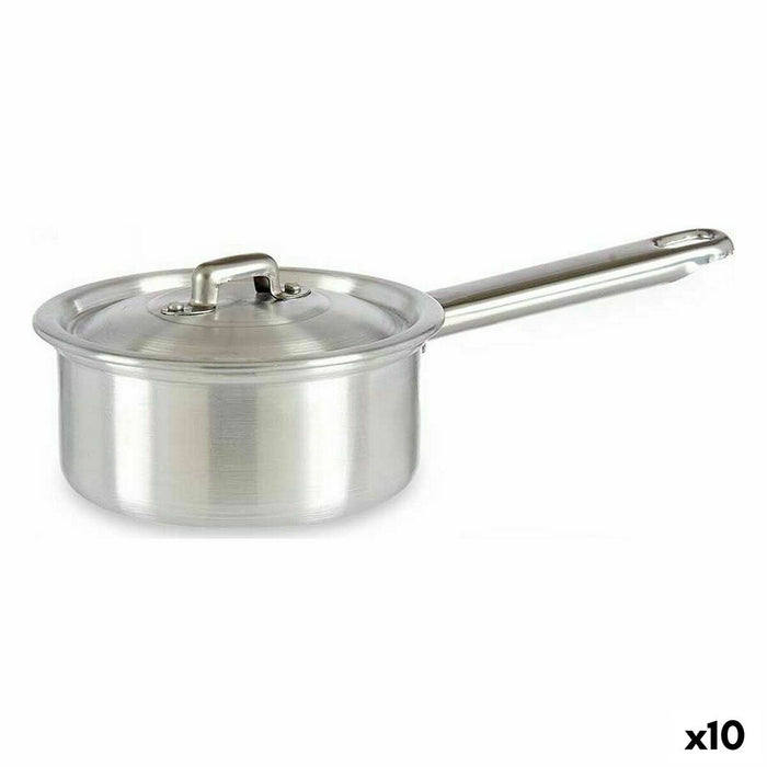 Saucepan with Lid Kinvara Silver Aluminium Ø 12 cm 600 ml 0,6 L 14 x 8 x 26 cm (10 Units)