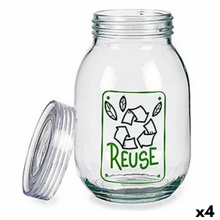 Tin Vivalto Reuse Transparant 1,8 L Glas (4 Stuks)