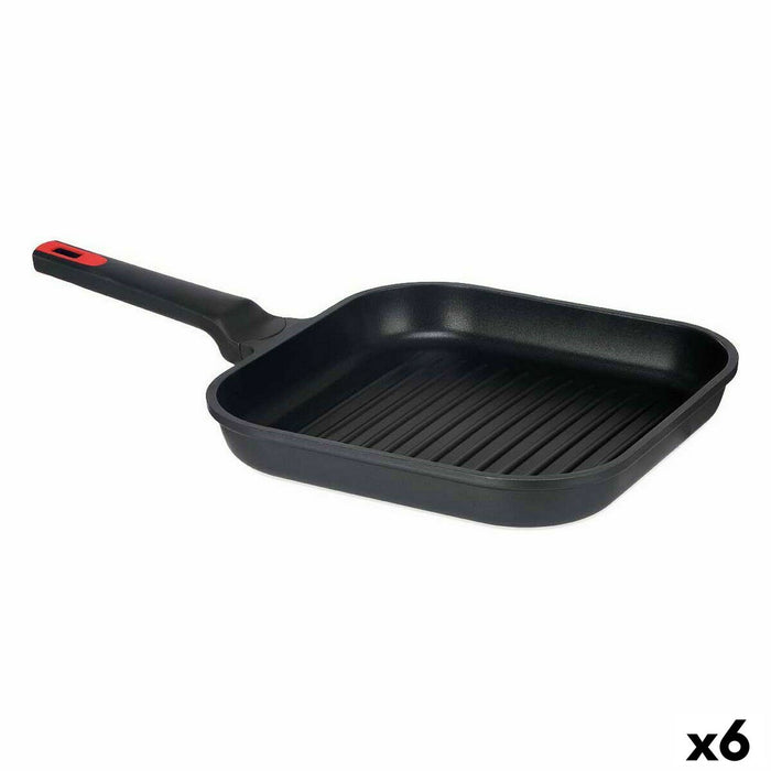 Geribbelde Grillpan Kinvara 77781 77781 Zwart Aluminium Bakeliet Gegoten aluminium 28 x 28 cm