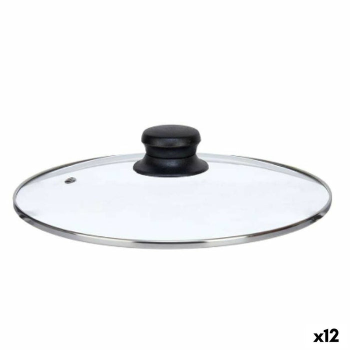 Couvercle pour marmite Kinvara Transparent Argenté Argent Métal verre Acier inoxydable Verre Acier 24 cm 24,5 x 6,5 x 24,5 cm 24