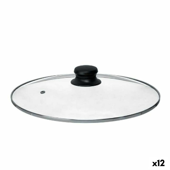 Couvercle pour marmite Kinvara Transparent Argenté Argent Métal verre Acier inoxydable Verre Acier 30 cm 30,5 x 6 x 30,5 cm (12 
