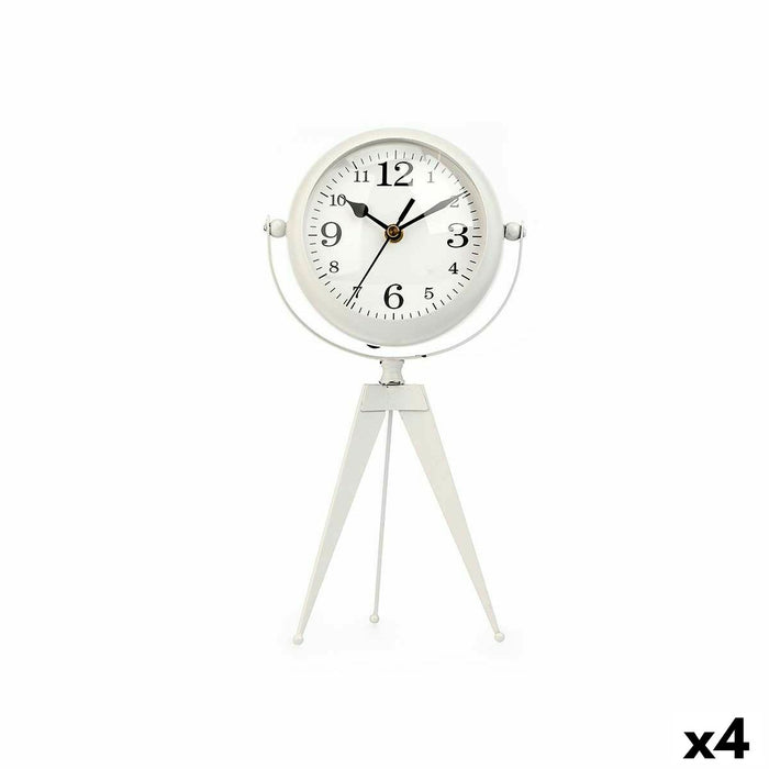 Table clock Gift Decor White Tripod (4 Units)