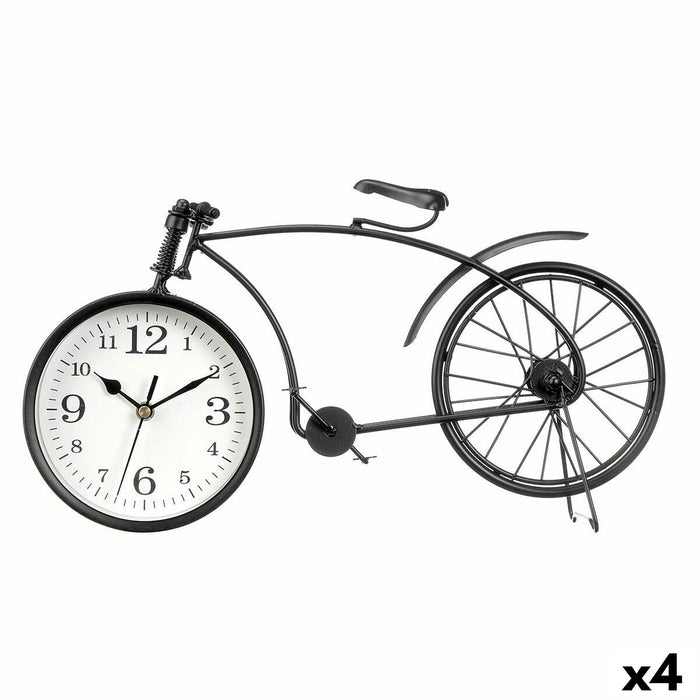 Horloge de table Gift Decor Noir Bicyclette (4 Unités)