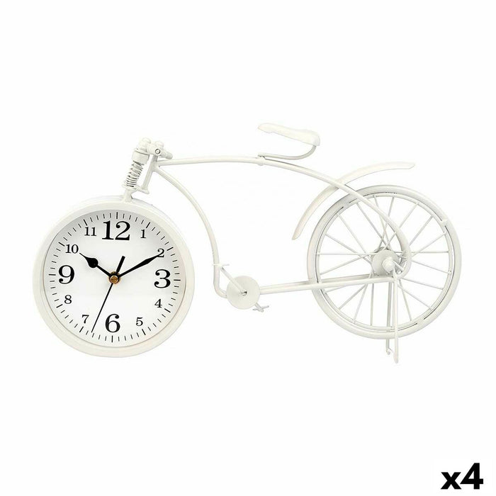 Horloge de table Gift Decor Blanc Bicyclette (4 Unités)