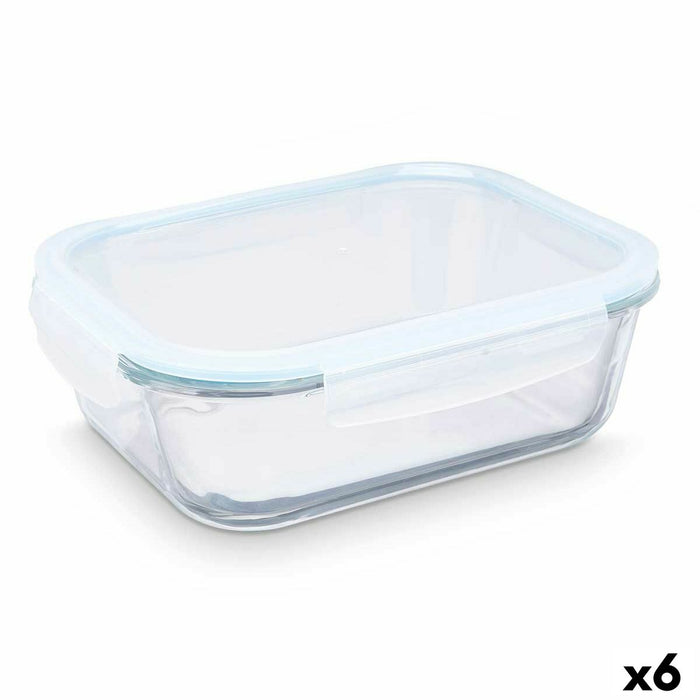 Lunchbox Vivalto C2-2260K C2-2260K Transparant Siliconen Polypropyleen Borosilicaatglas 2,2 L (6 Stuks)