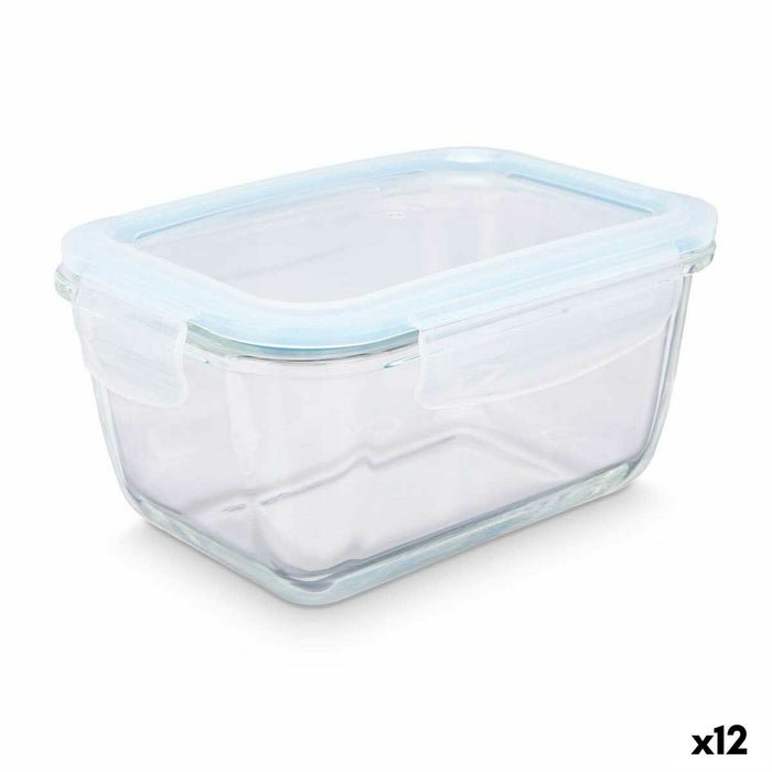 Lunch box Vivalto Transparent Silicone polypropylene Borosilicate Glass 950 ml (12 Units)