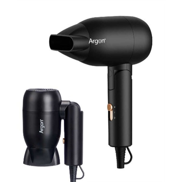 Opvouwbare Haardroger Argon Zwart Gouden 1500 W