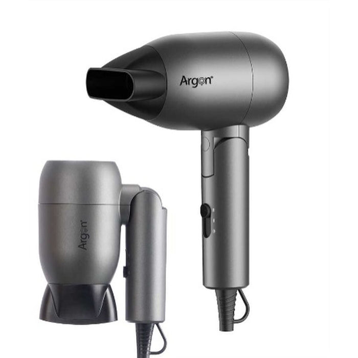 Sèche-cheveux Pliable Argon Noir Argenté 1500 W