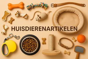  maak een foto met een nederlandse tekst voor de categorie huisdierenartikelen 