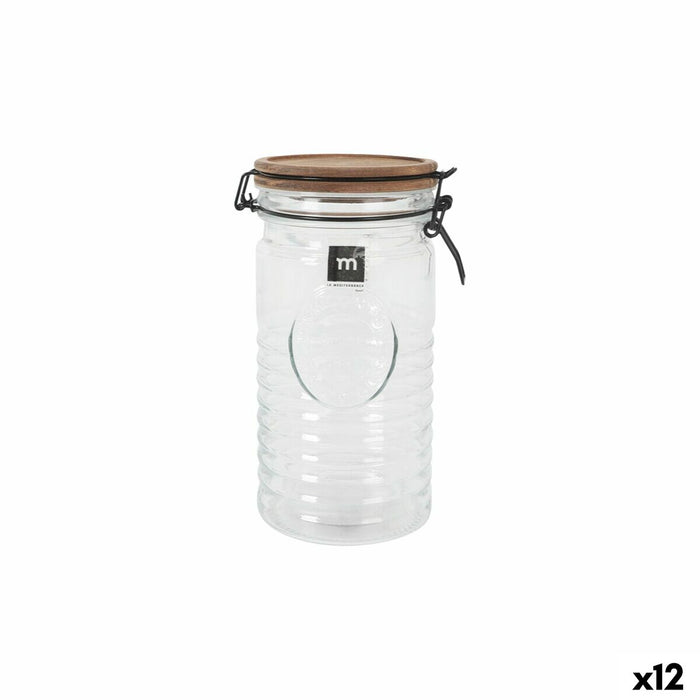 Glazen pot La Mediterránea ACACIA 1 L (12 Stuks)