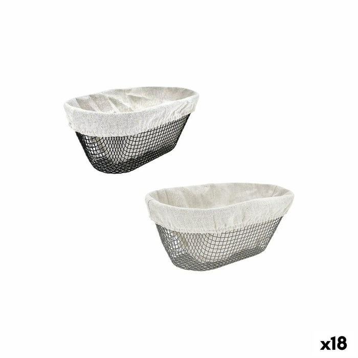 Broodmand Metaal Ovalen 25 x 13 x 10 cm (18 Stuks)