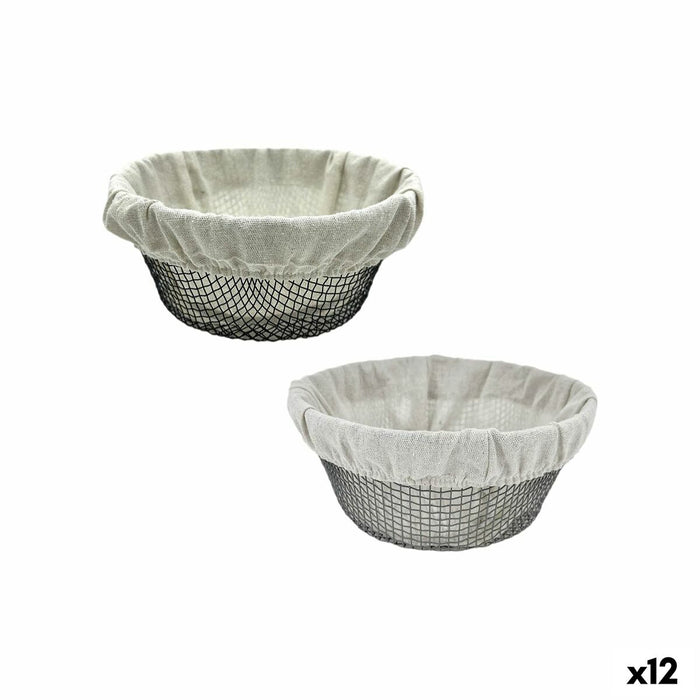 Broodmand Metaal 23 x 23 x 10 cm (12 Stuks)