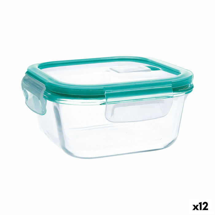 Hermetische Lunchtrommel Quid Ciclon Turkoois Glas 530 ml (12 Stuks)