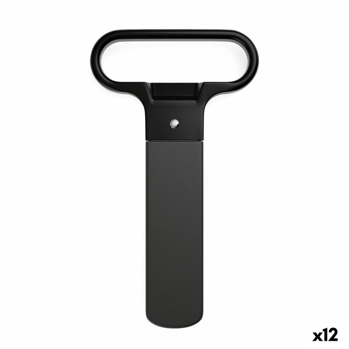 Flesopener Koala Basic Zwart Metaal 11 x 6,5 x 1 cm (12 Stuks)